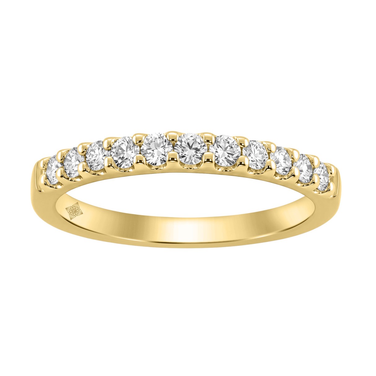 Elegant 14K Yellow Gold Ladies Diamond Wedding Ban...