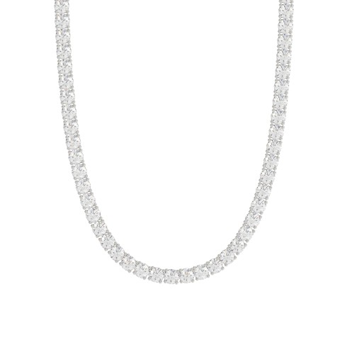 14K WHITE GOLD 7.00CT ROUND DIAMOND LADIES TENNIS NECKLACE