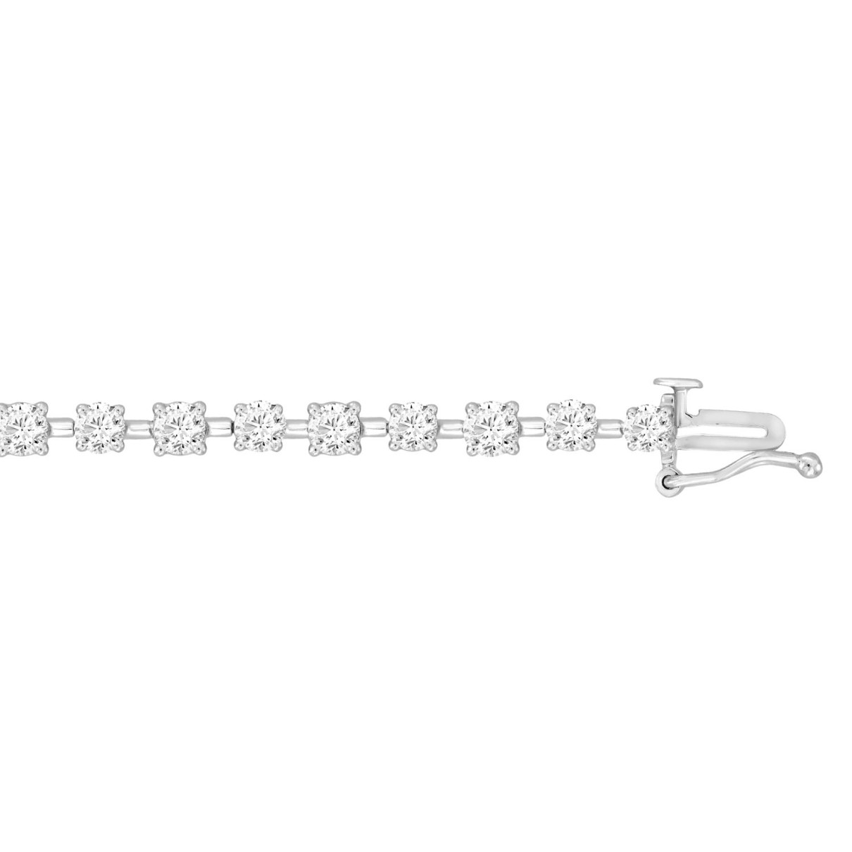 LADIES BRACELET 6 1/2CT ROUND DIAMOND 14K WHITE GOLD