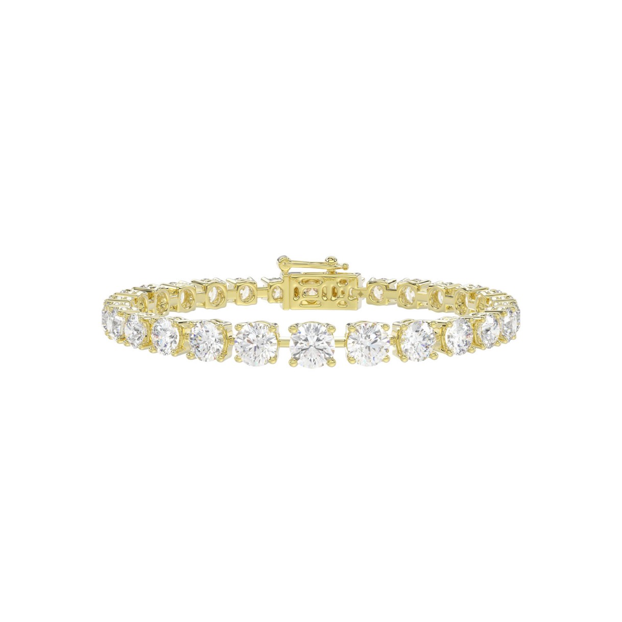 LADIES BRACELET 6 1/2CT ROUND DIAMOND 14K YELLOW GOLD