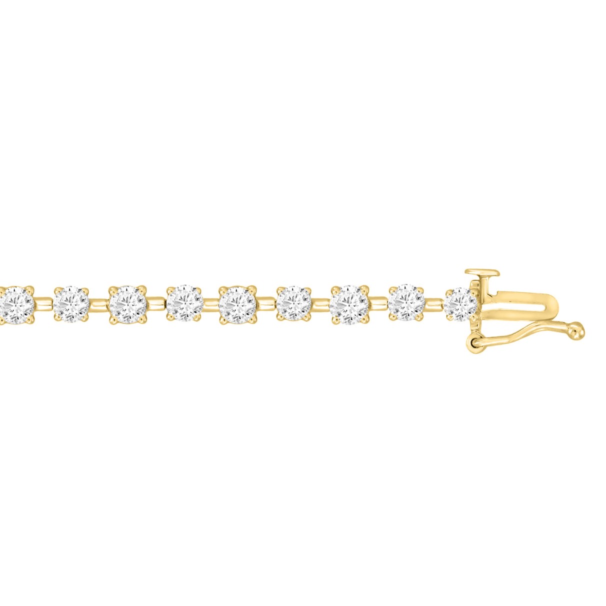 LADIES BRACELET 6 1/2CT ROUND DIAMOND 14K YELLOW GOLD