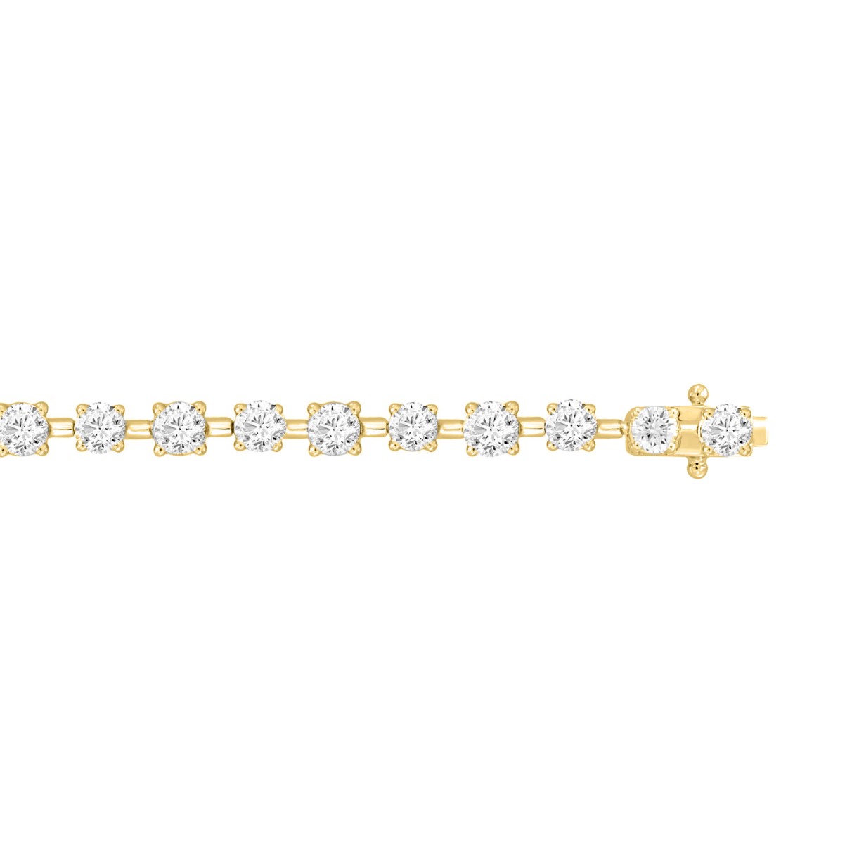 LADIES BRACELET 6 1/2CT ROUND DIAMOND 14K YELLOW GOLD