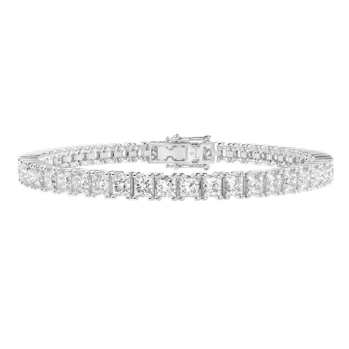 LADIES BRACELET 11CT PRINCESS DIAMOND 14K WHITE GOLD