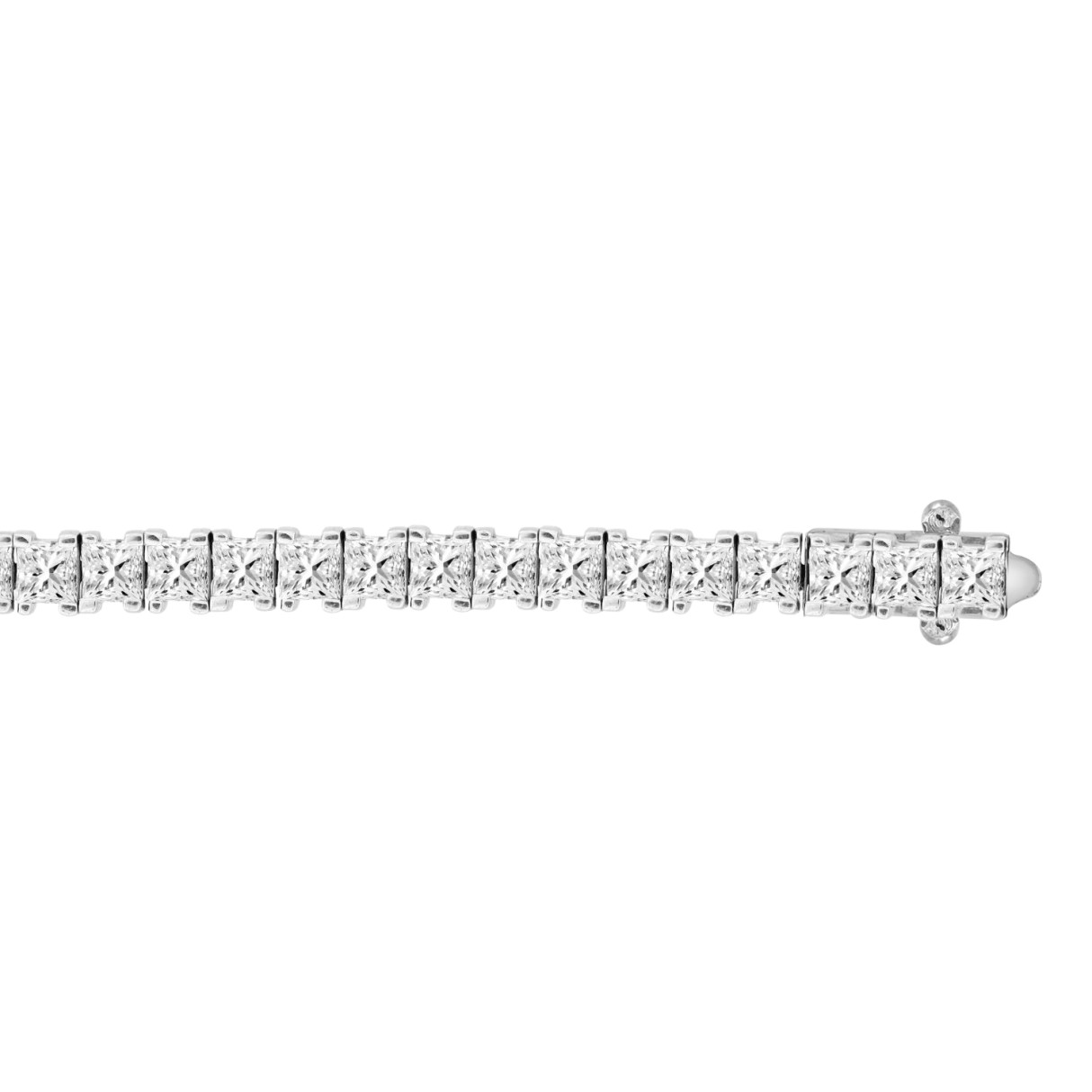 LADIES BRACELET 11CT PRINCESS DIAMOND 14K WHITE GOLD