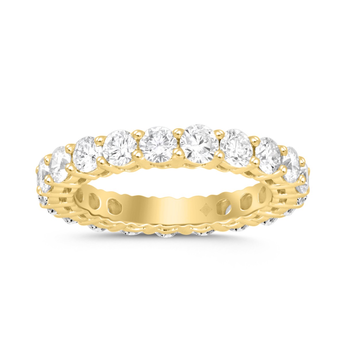 LADIES ETERNITY BAND 2 7/8CT ROUND DIAMOND 14K YEL...