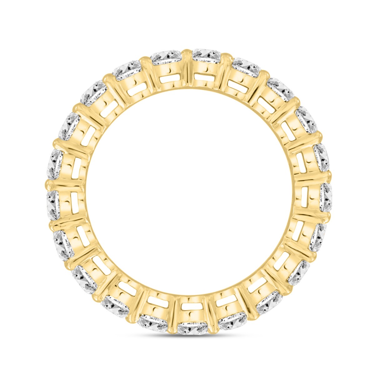 LADIES ETERNITY BAND 2 7/8CT ROUND DIAMOND 14K YELLOW GOLD