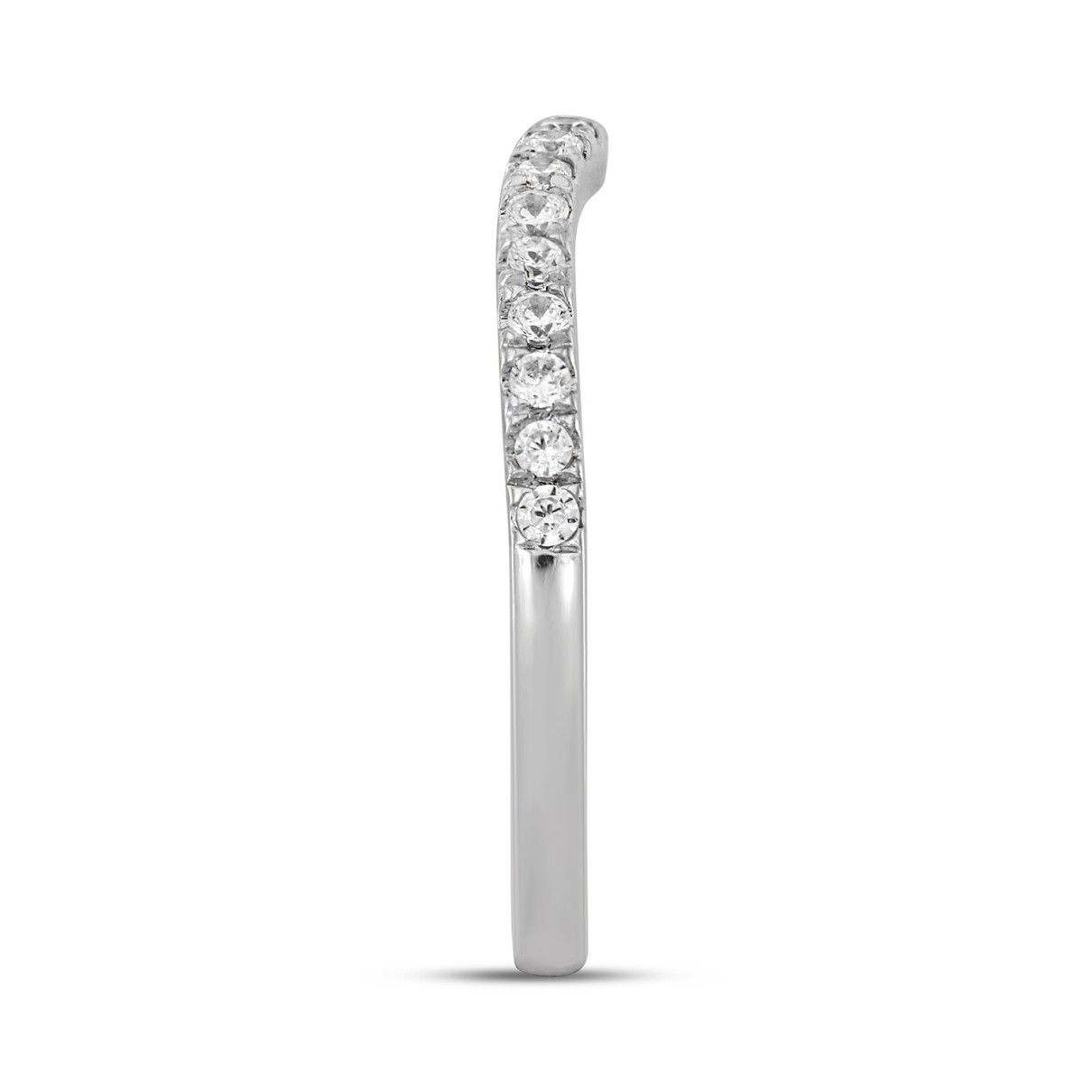 14K WHITE GOLD 1/4CT ROUND DIAMOND ONLY LADIES BAND