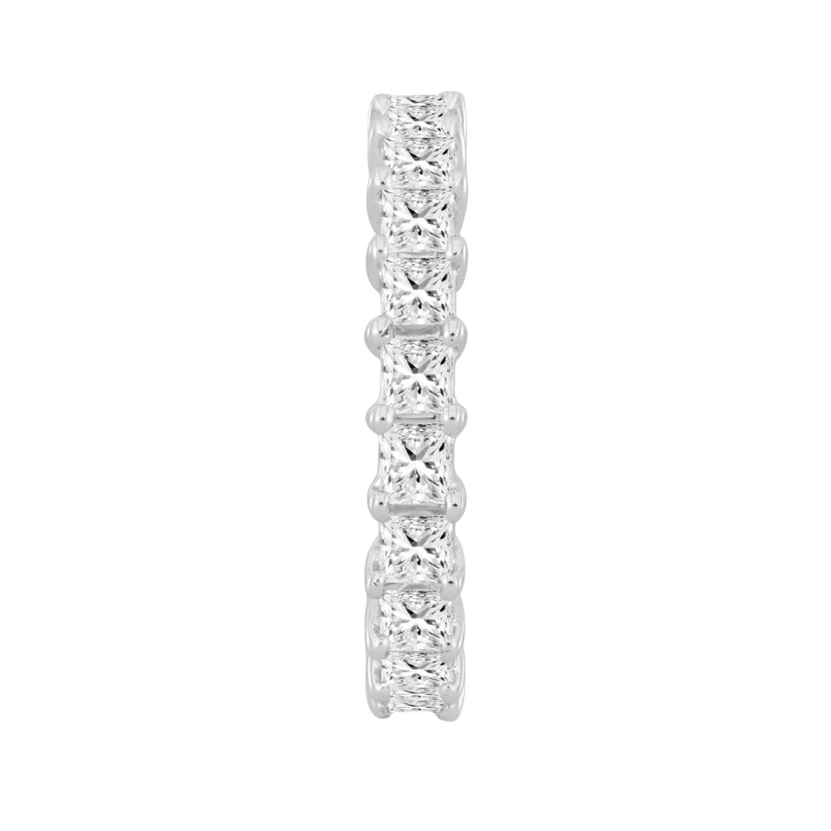 LADIES BAND 3 1/4CT PRINCESS DIAMOND 14K WHITE GOLD