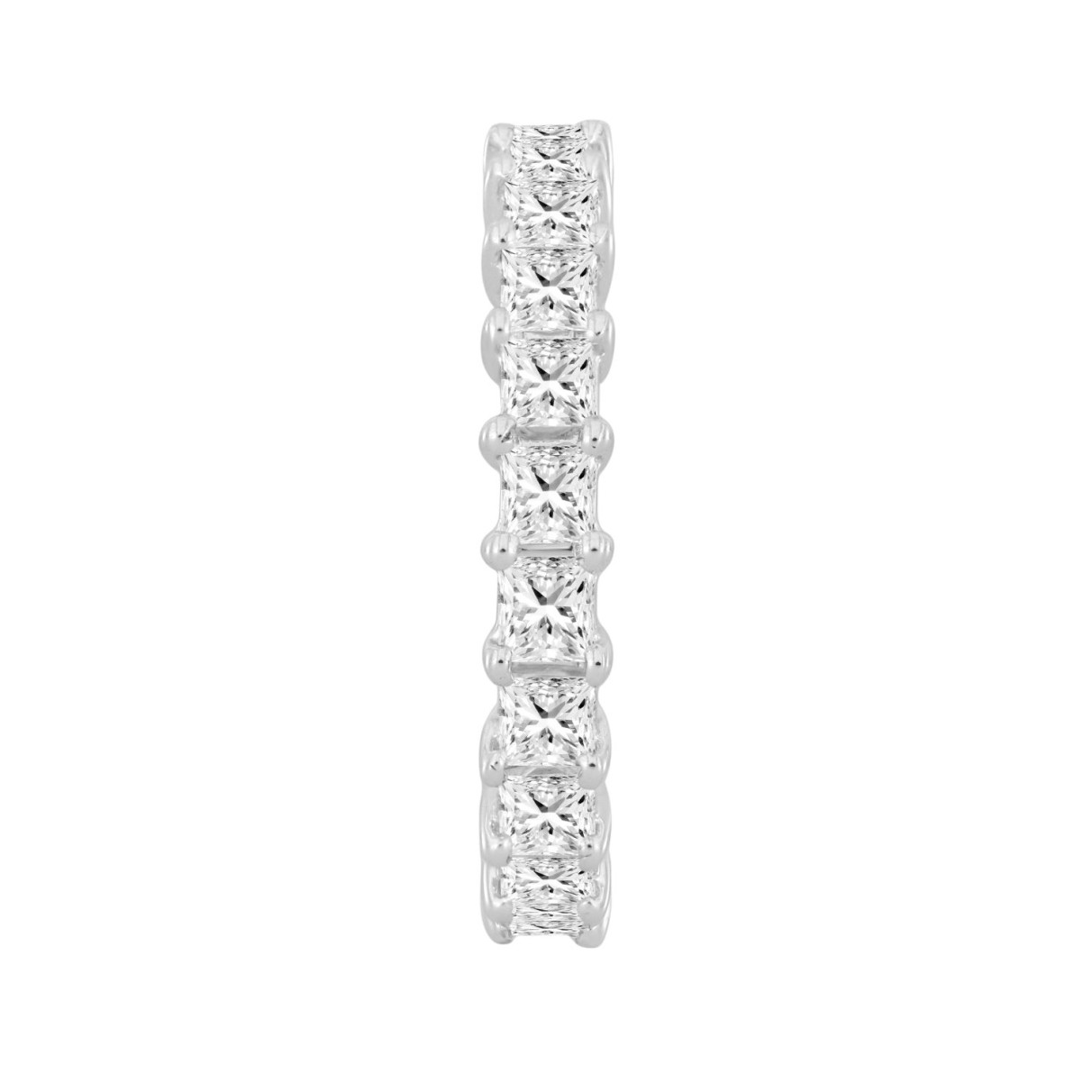 LADIES BAND 3 1/4CT PRINCESS DIAMOND 14K WHITE GOLD