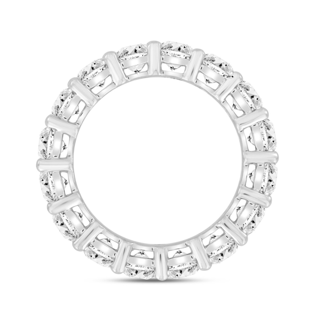 LADIES ETERNITY BAND 5CT ROUND DIAMOND 14K WHITE GOLD