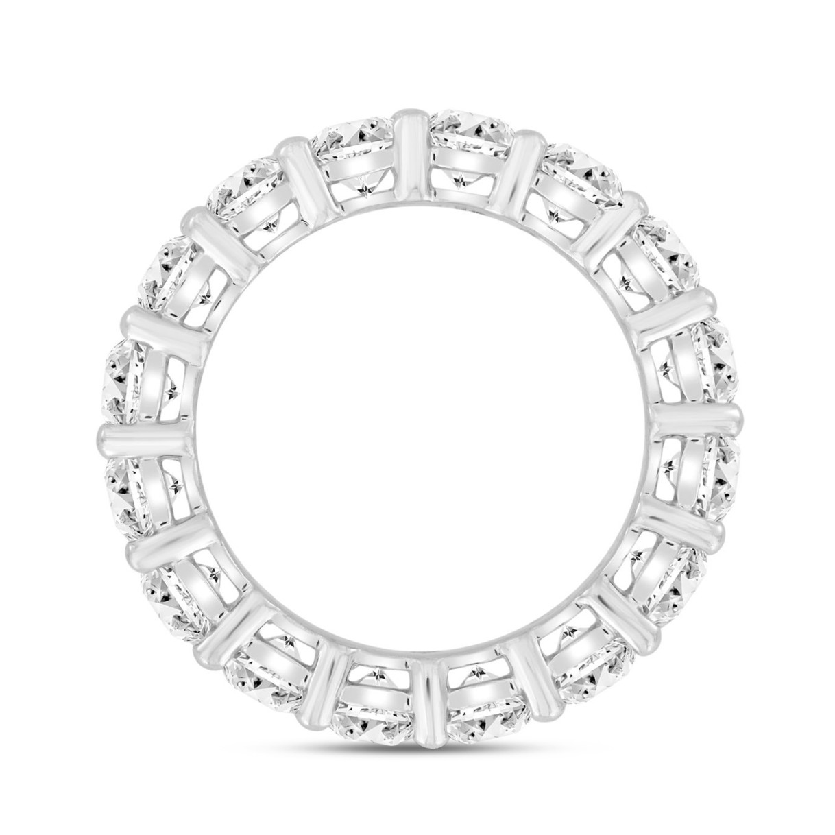 LADIES ETERNITY BAND 5CT ROUND DIAMOND 14K WHITE GOLD