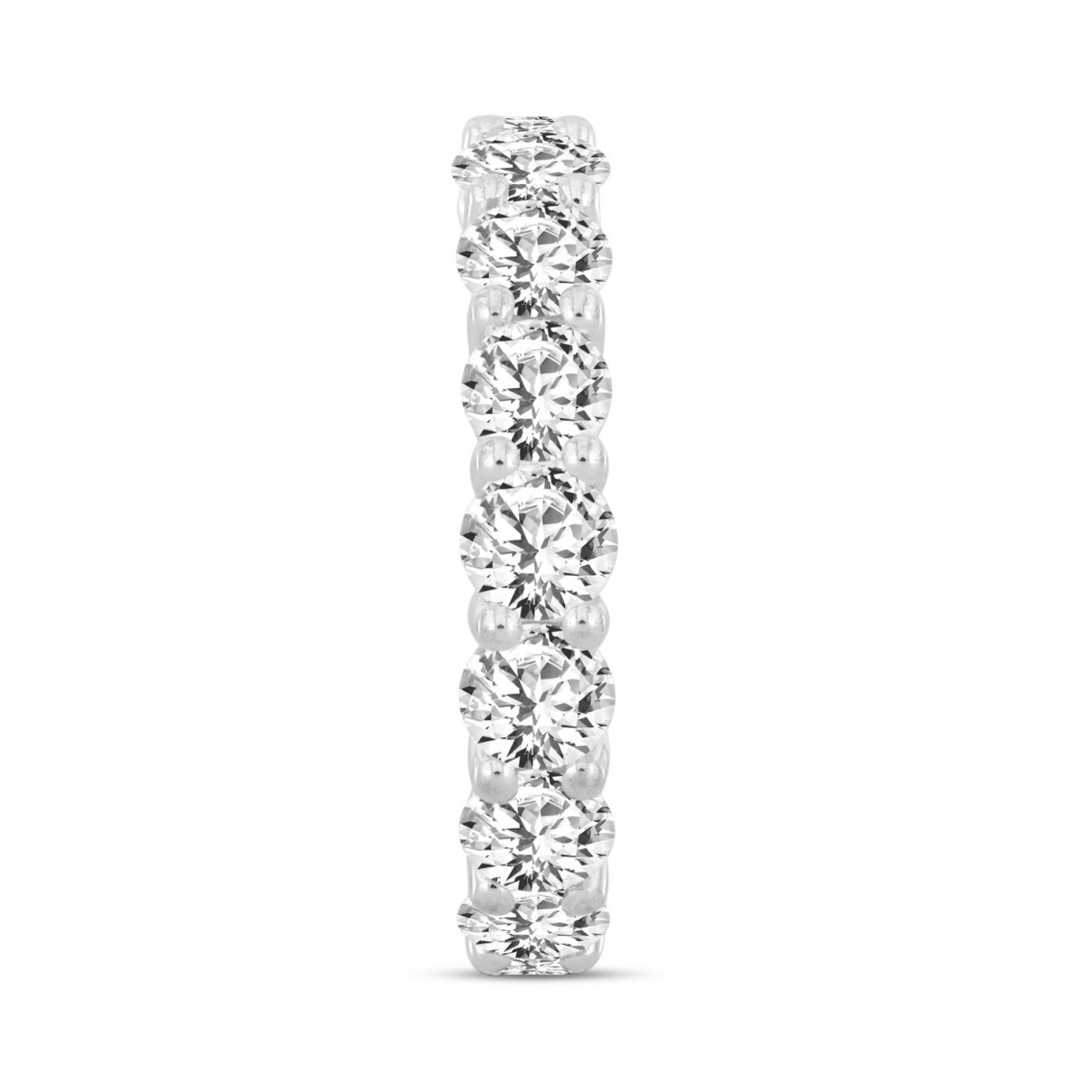 LADIES ETERNITY BAND 5CT ROUND DIAMOND 14K WHITE GOLD