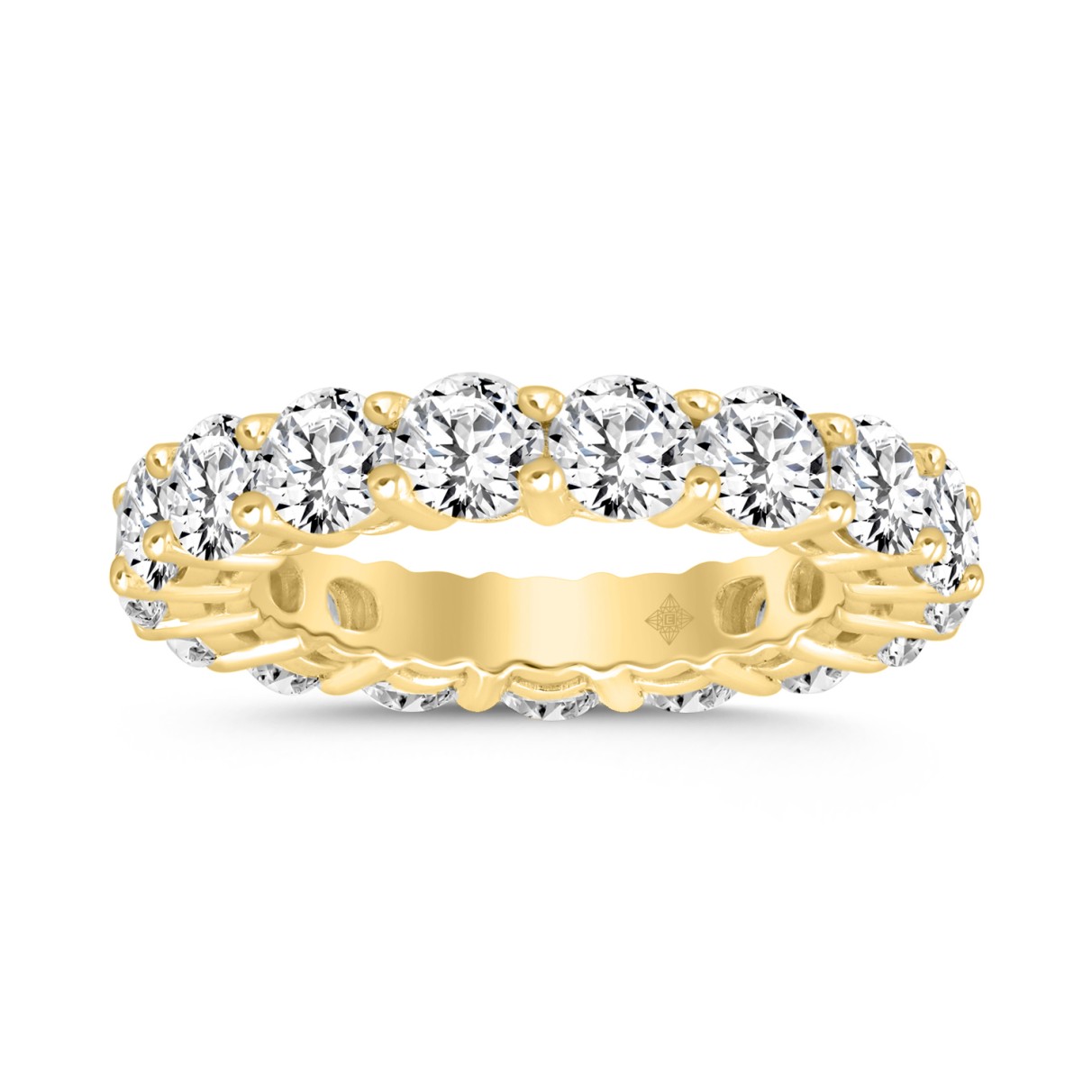 LADIES ETERNITY BAND 5CT ROUND DIAMOND 14K YELLOW ...