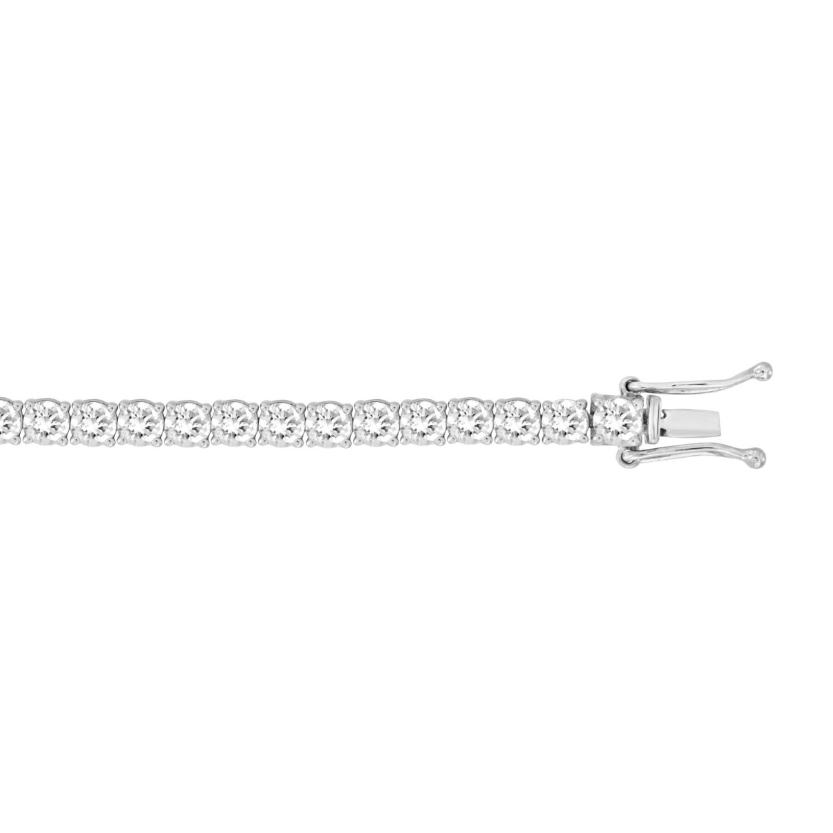 LADIES BRACELET 7CT ROUND DIAMOND 14K WHITE GOLD