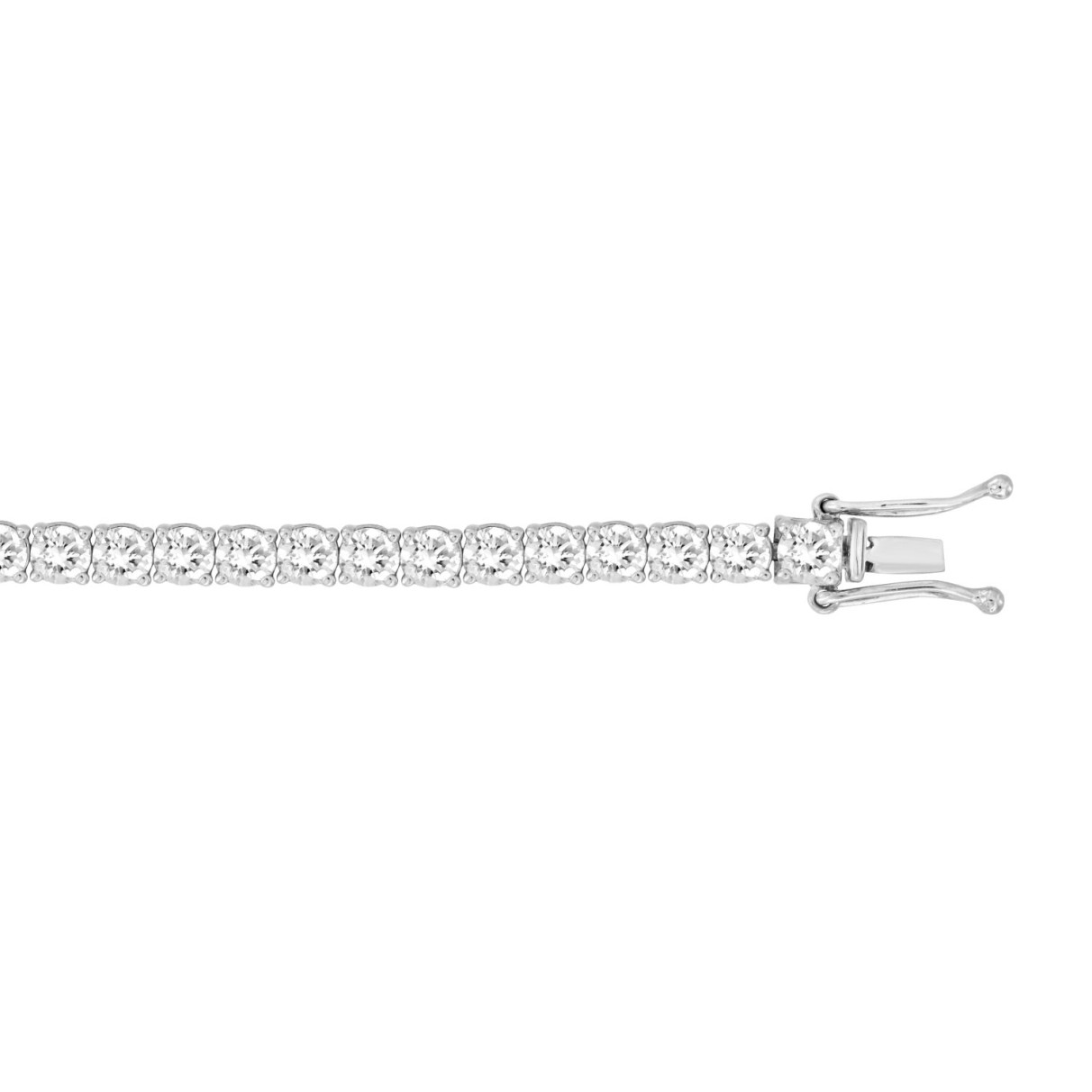 LADIES BRACELET 7CT ROUND DIAMOND 14K WHITE GOLD