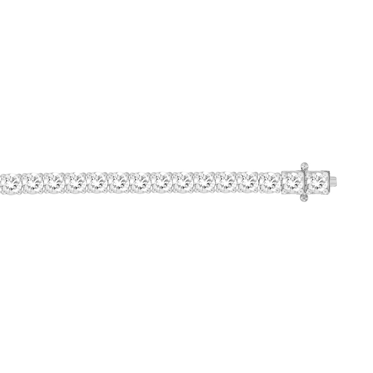 LADIES BRACELET 7CT ROUND DIAMOND 14K WHITE GOLD