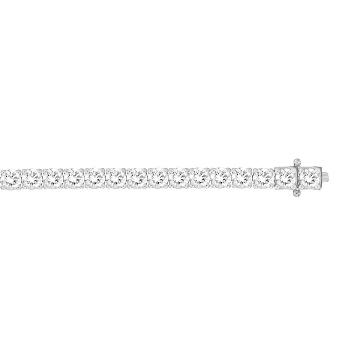 LADIES BRACELET 7CT ROUND DIAMOND 14K WHITE GOLD