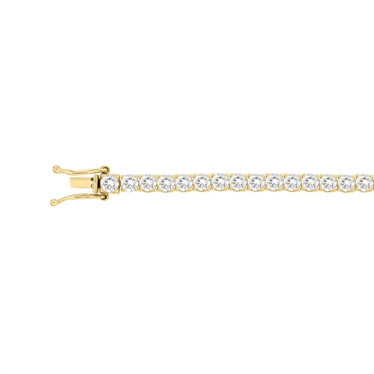 LADIES BRACELET 7CT ROUND DIAMOND 14K YELLOW GOLD