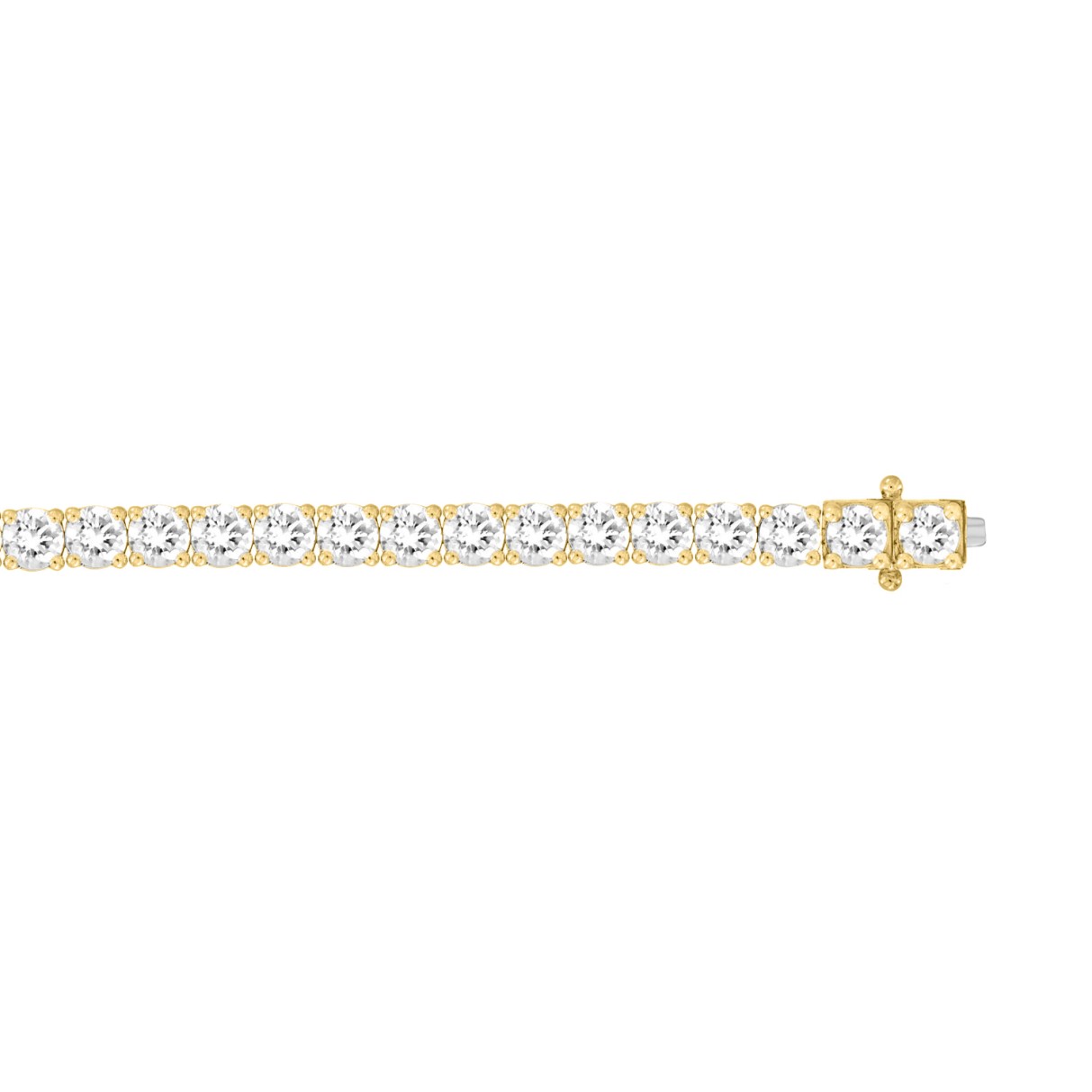 LADIES BRACELET 7CT ROUND DIAMOND 14K YELLOW GOLD