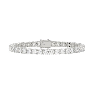 LADIES BRACELET 11CT ROUND DIAMOND 14K WHITE GOLD