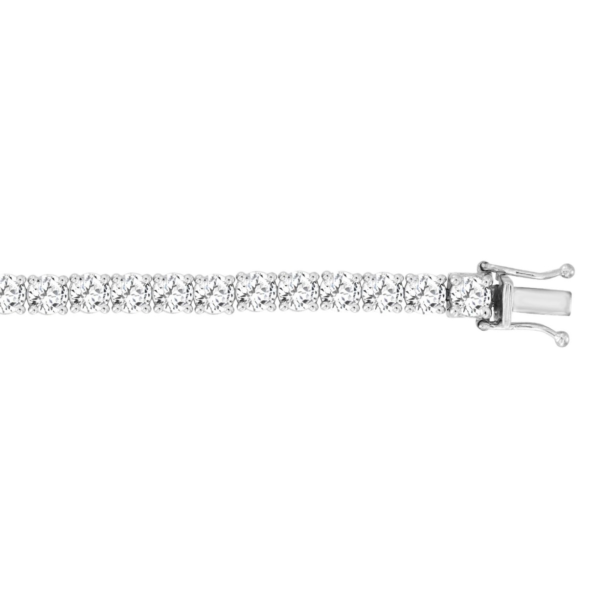 LADIES BRACELET 11CT ROUND DIAMOND 14K WHITE GOLD