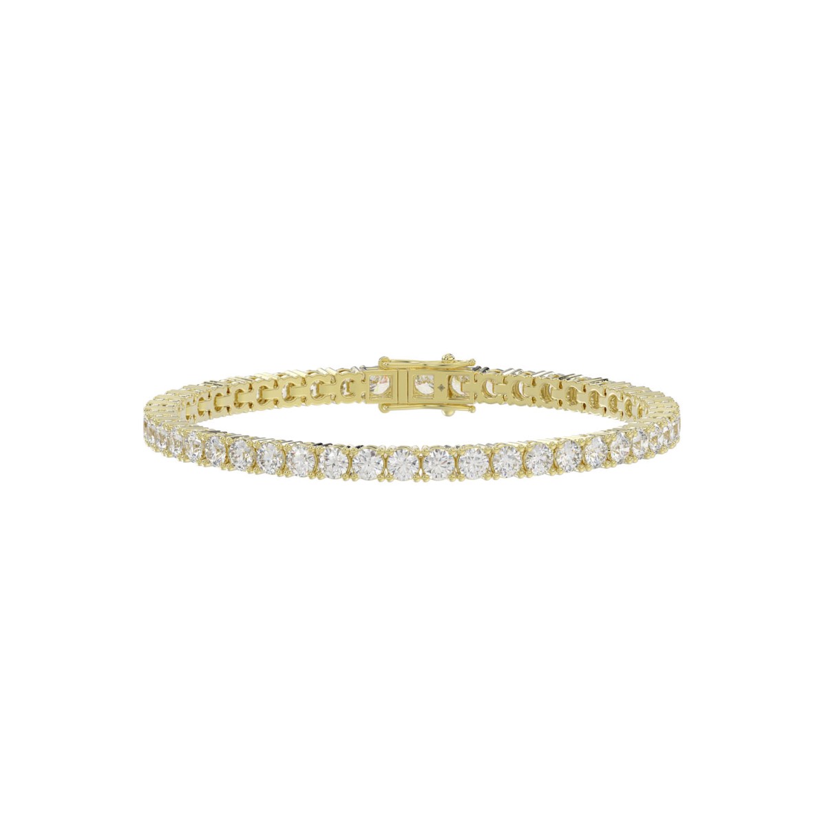 LADIES BRACELET 11CT ROUND DIAMOND 14K YELLOW GOLD