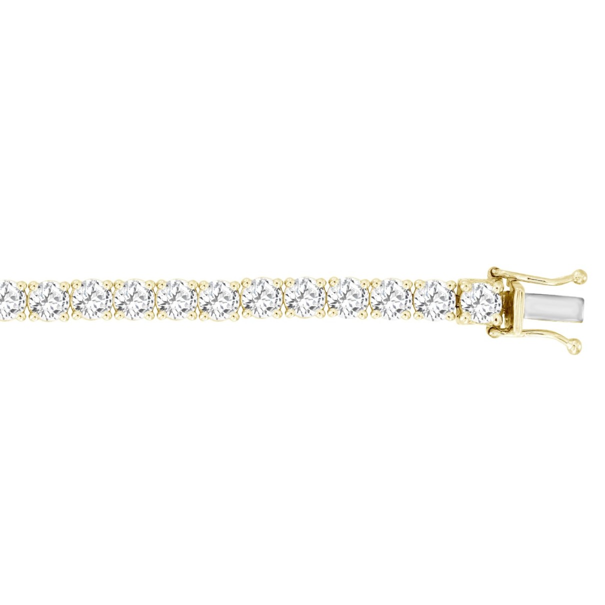 LADIES BRACELET 11CT ROUND DIAMOND 14K YELLOW GOLD