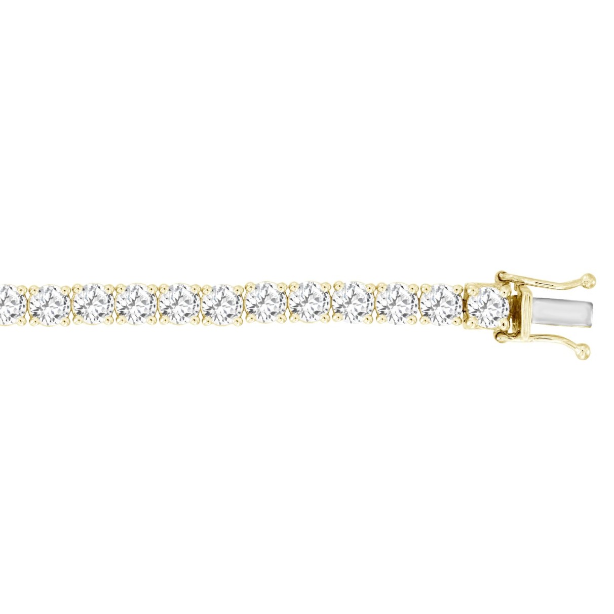 LADIES BRACELET 11CT ROUND DIAMOND 14K YELLOW GOLD