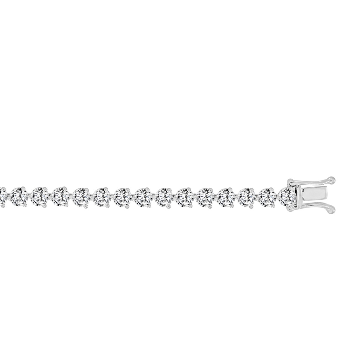 LADIES BRACELET 7CT ROUND DIAMOND 14K WHITE GOLD