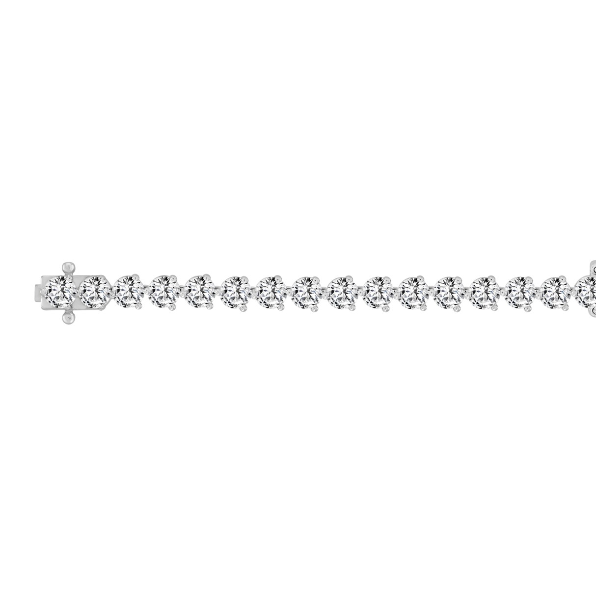 LADIES BRACELET 7CT ROUND DIAMOND 14K WHITE GOLD