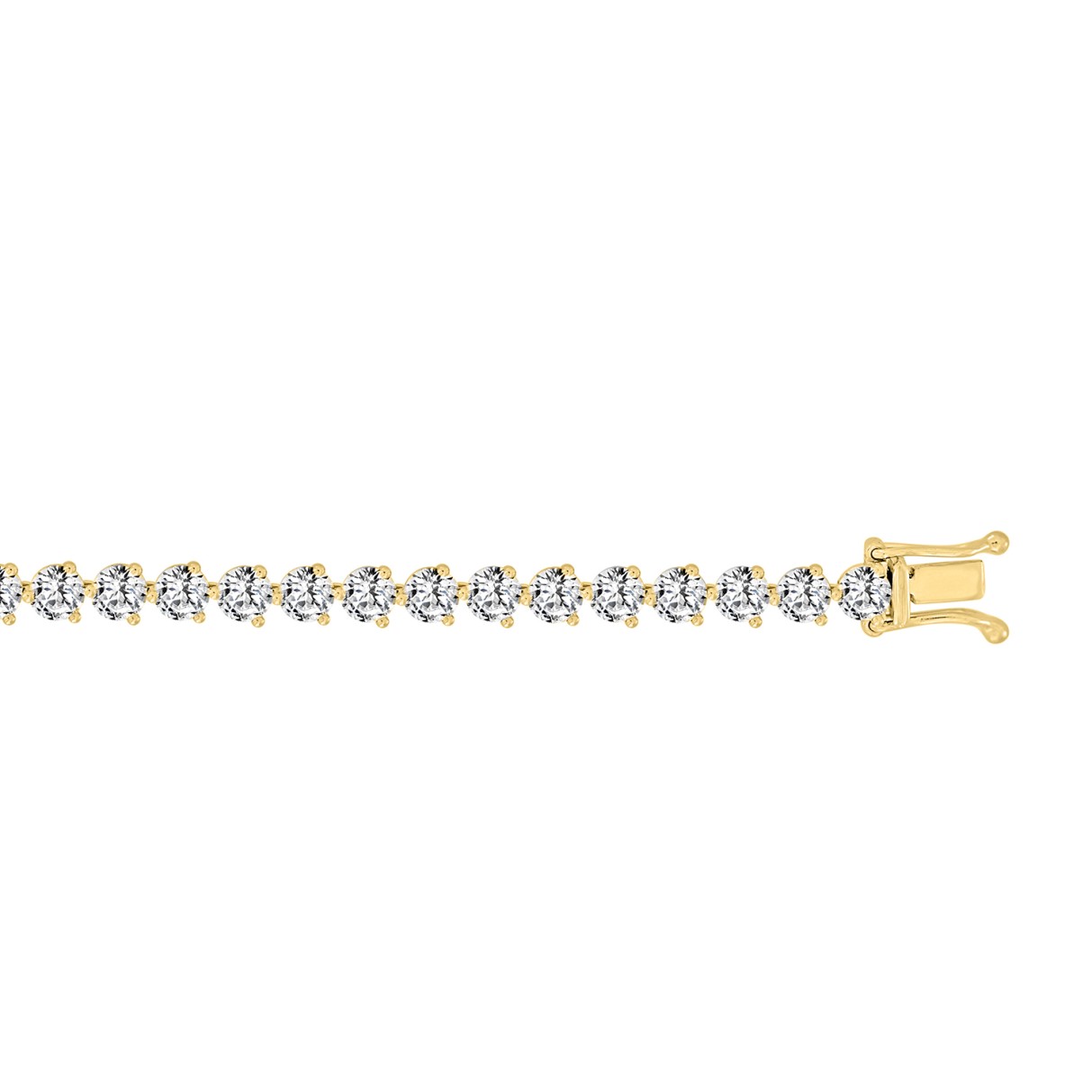 LADIES BRACELET 7CT ROUND DIAMOND 14K YELLOW GOLD