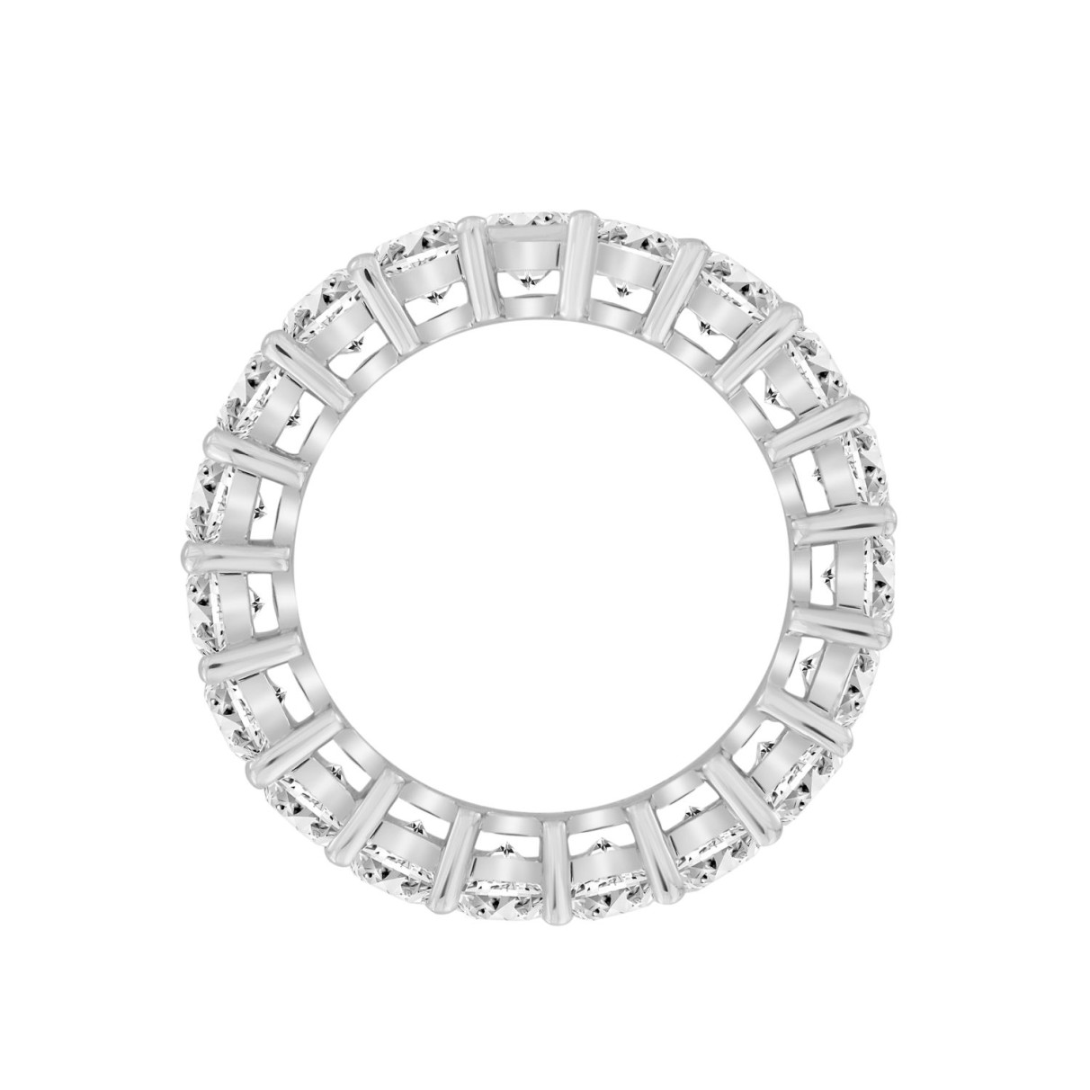 LADIES ETERNITY BAND 4 3/4CT PRINCESS DIAMOND 14K WHITE GOLD