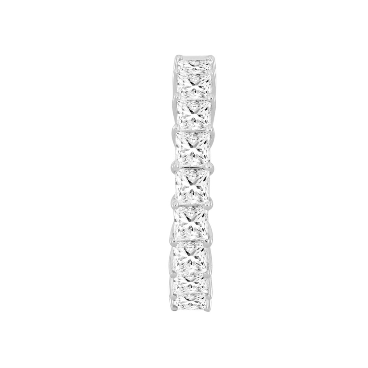 LADIES ETERNITY BAND 4 3/4CT PRINCESS DIAMOND 14K WHITE GOLD