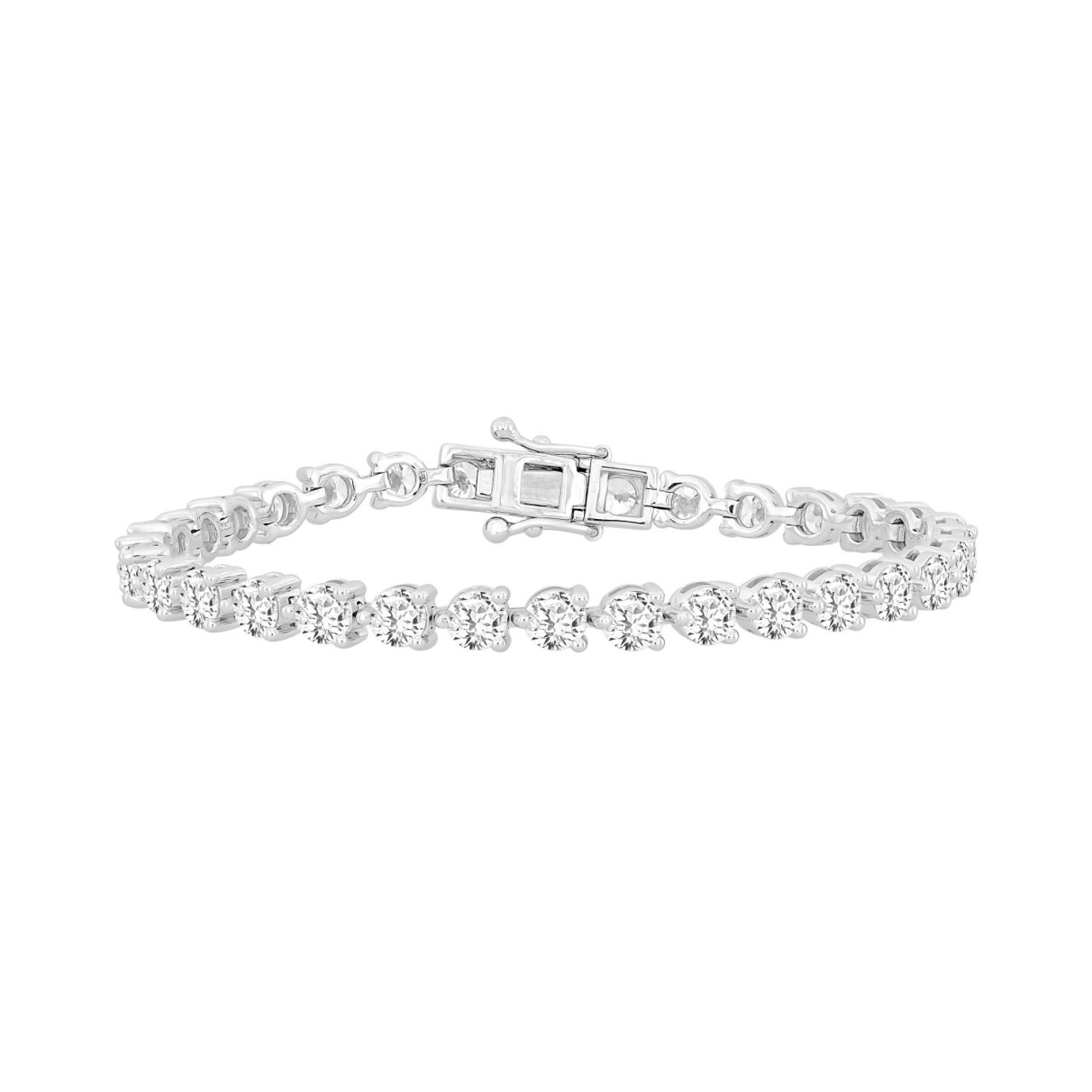 LADIES BRACELET 11CT ROUND DIAMOND 14K WHITE GOLD