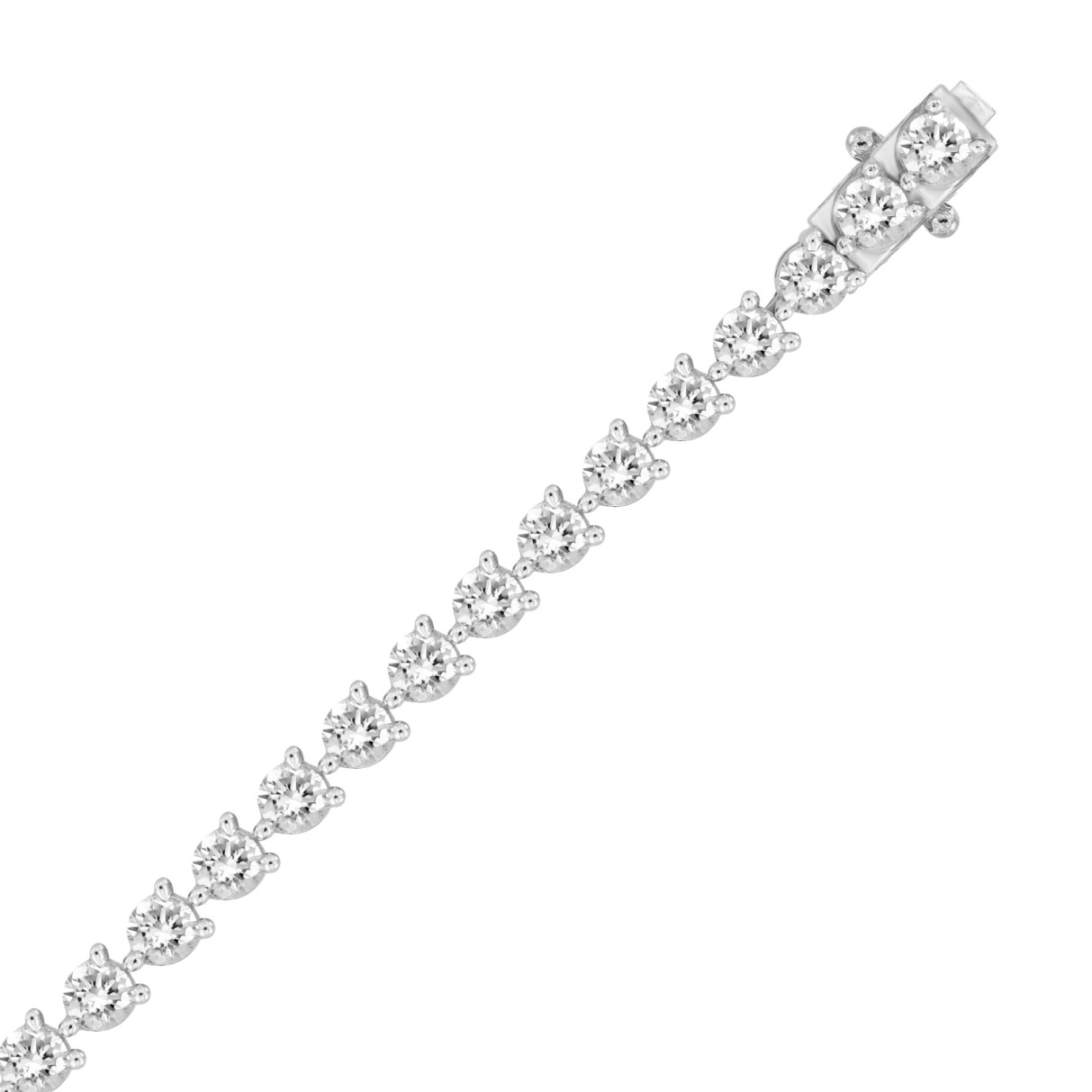 LADIES BRACELET 11CT ROUND DIAMOND 14K WHITE GOLD