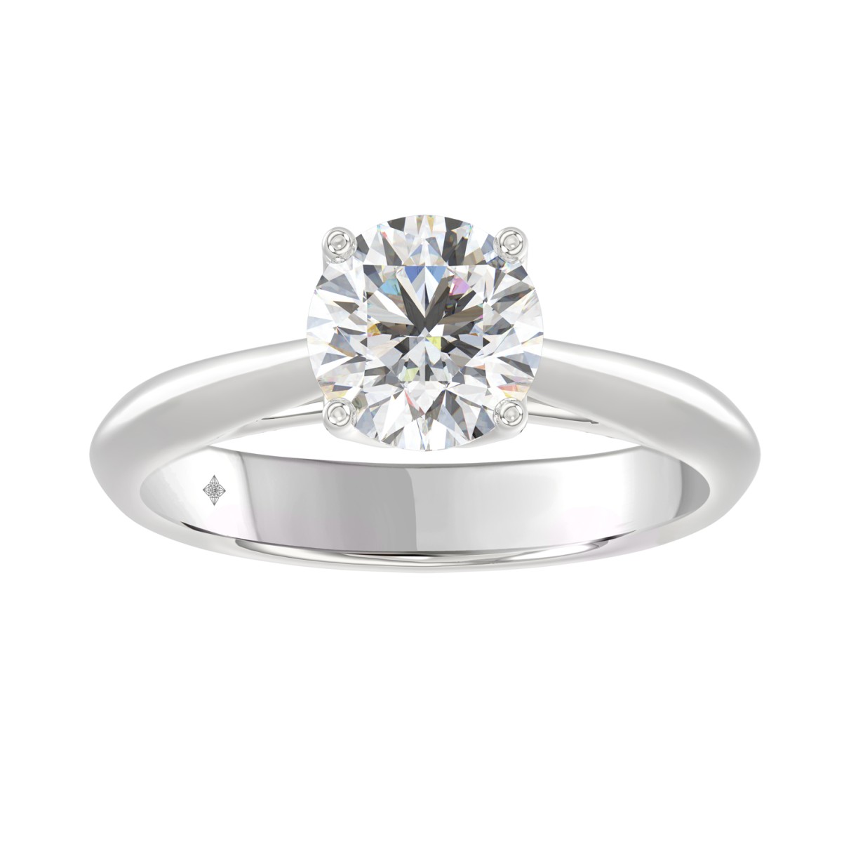 LADIES SOLITAIRE RING 1 1/2CT ROUND DIAMOND 14K WH...