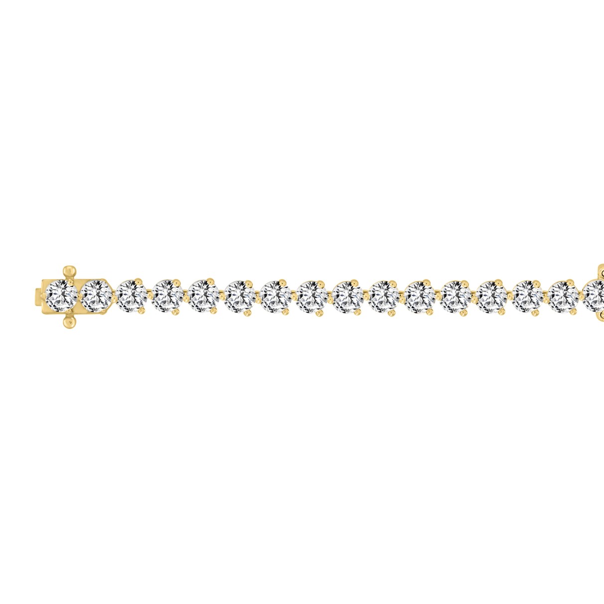 LADIES BRACELET 9 1/2CT ROUND DIAMOND 14K YELLOW GOLD