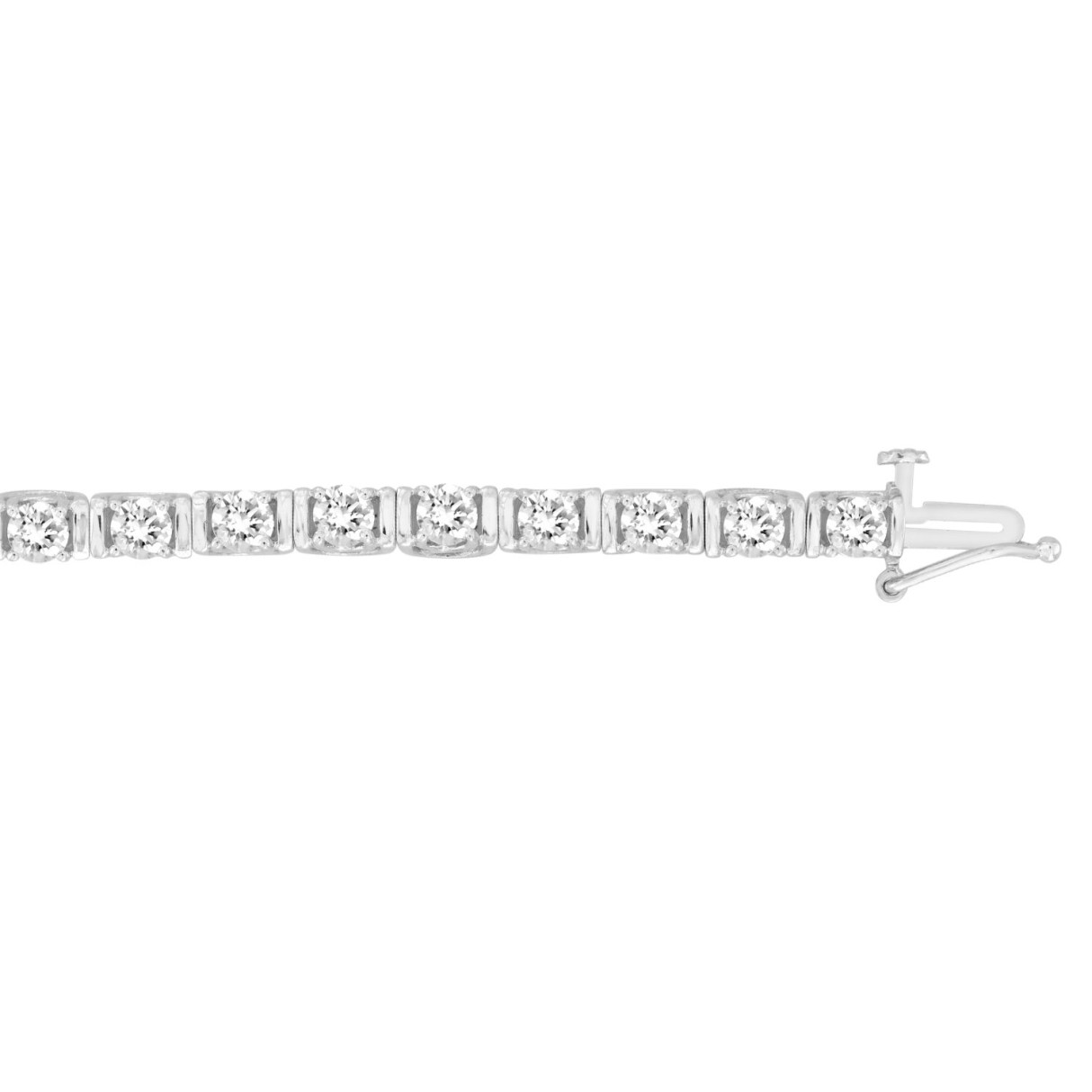 LADIES BRACELET 5 1/2CT ROUND DIAMOND 14K WHITE GOLD