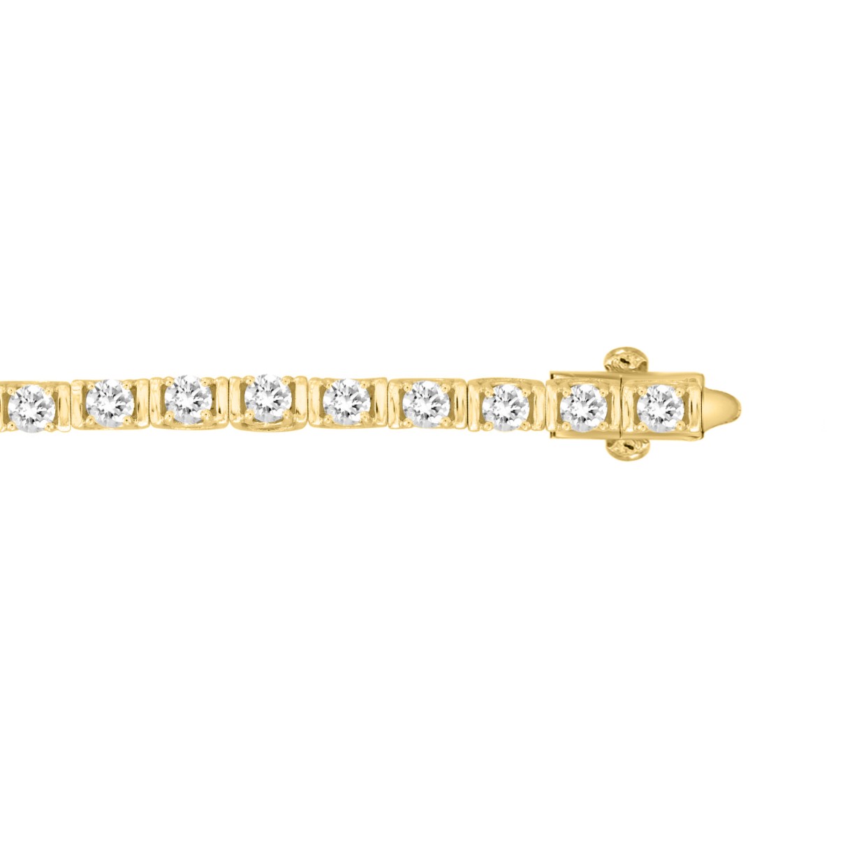 LADIES BRACELET 5 1/2CT ROUND DIAMOND 14K YELLOW GOLD