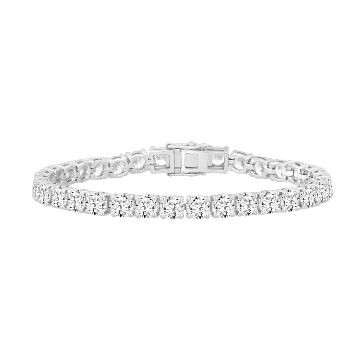 LADIES BRACELET 13CT ROUND DIAMOND 14K WHITE GOLD