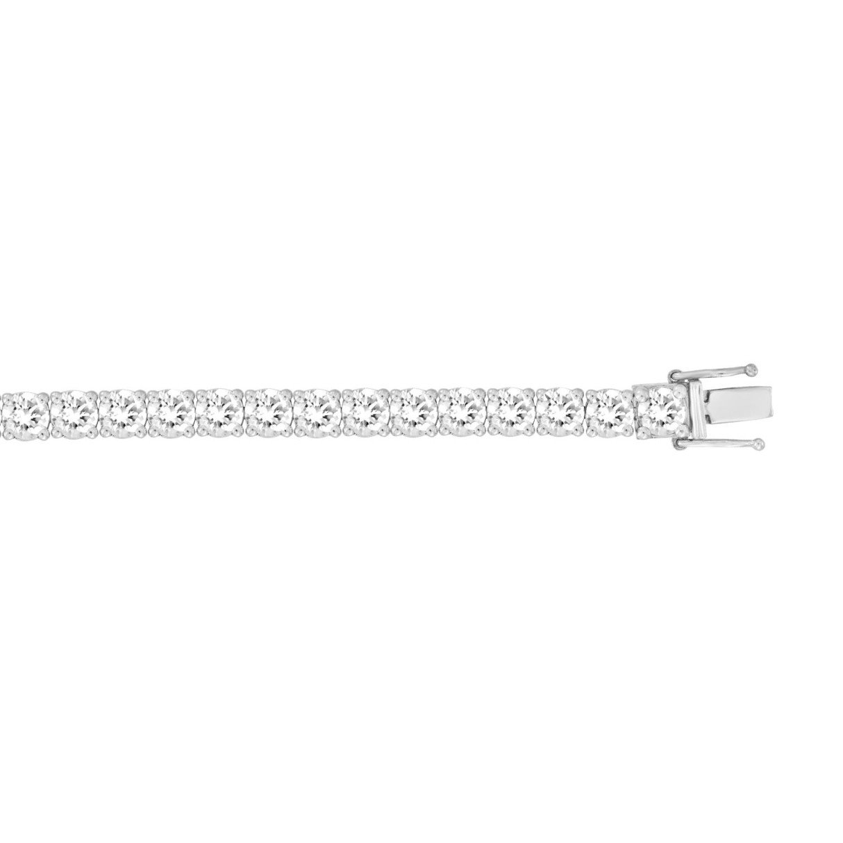 LADIES BRACELET 13CT ROUND DIAMOND 14K WHITE GOLD