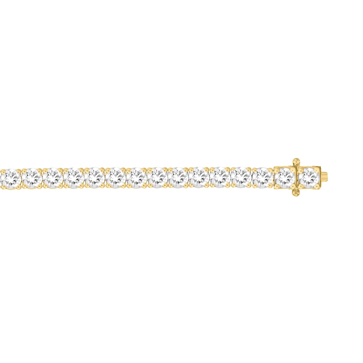 LADIES BRACELET 13CT ROUND DIAMOND 14K YELLOW GOLD