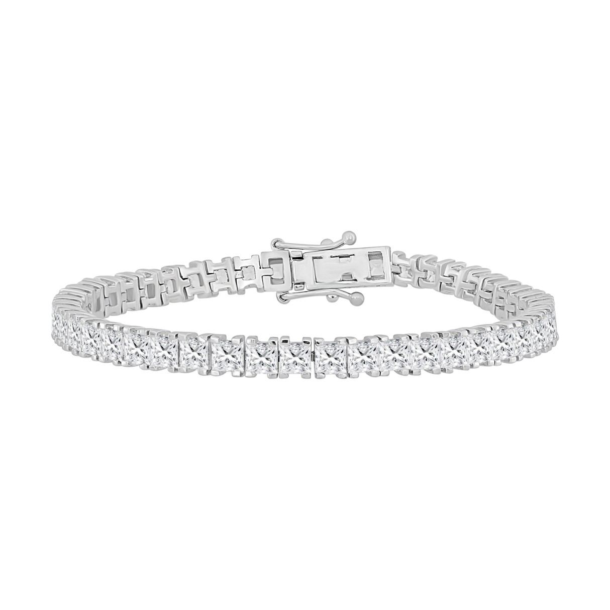 LADIES BRACELET 13CT PRINCESS DIAMOND 14K WHITE GOLD