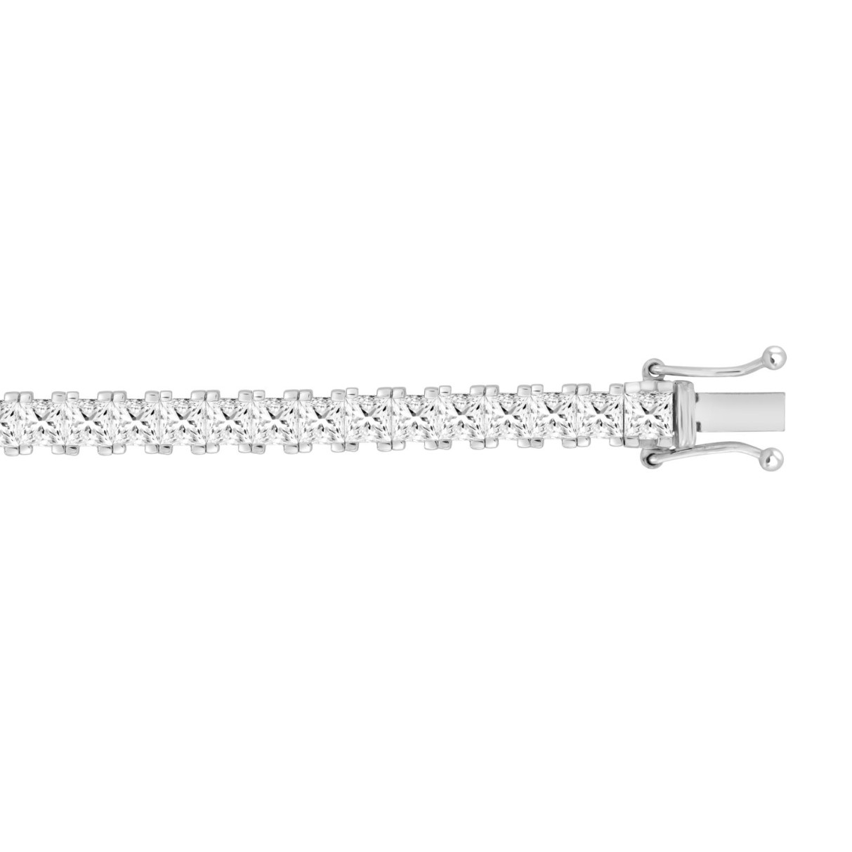 LADIES BRACELET 13CT PRINCESS DIAMOND 14K WHITE GOLD