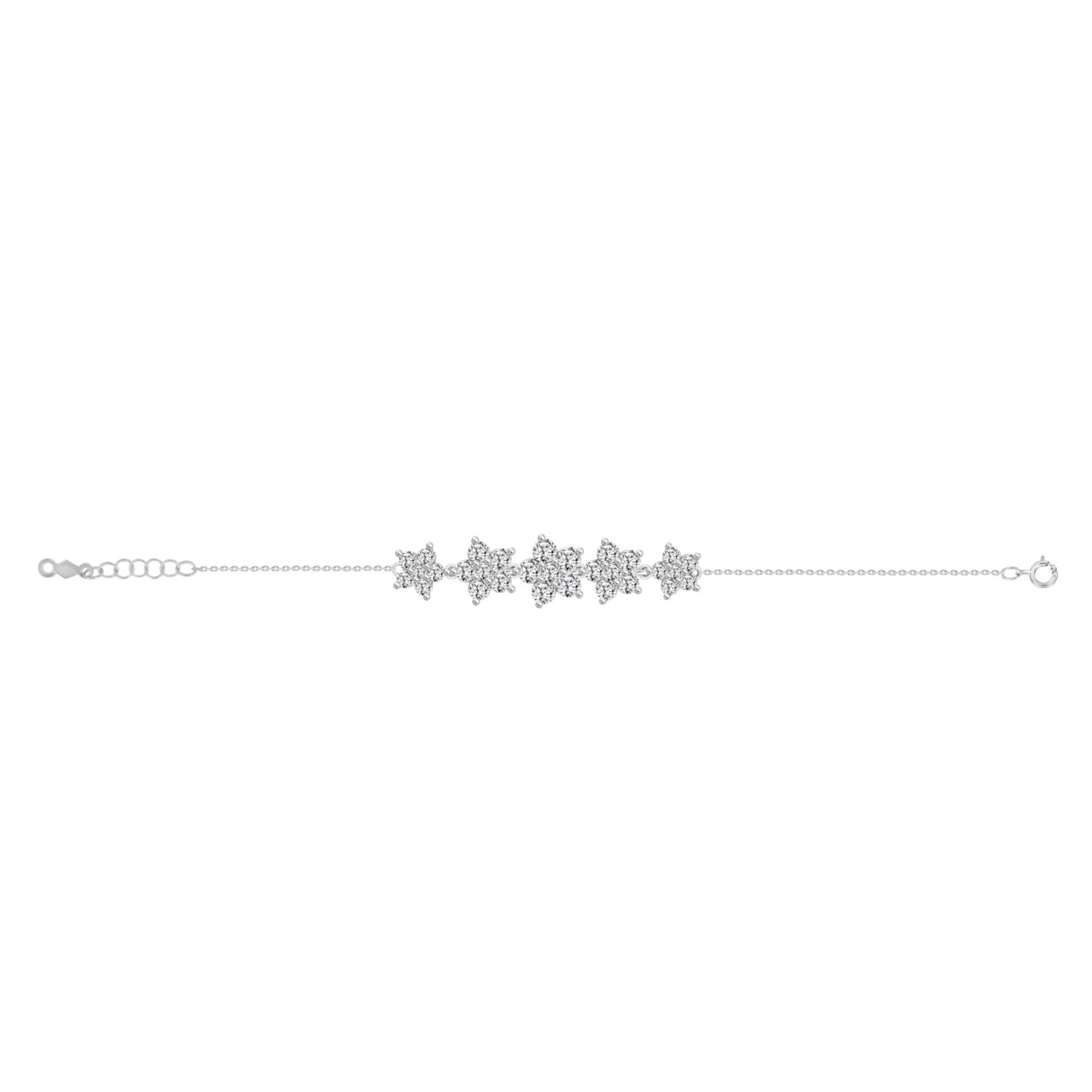 LADIES BRACELET 2 3/4CT ROUND DIAMOND 14K WHITE GOLD