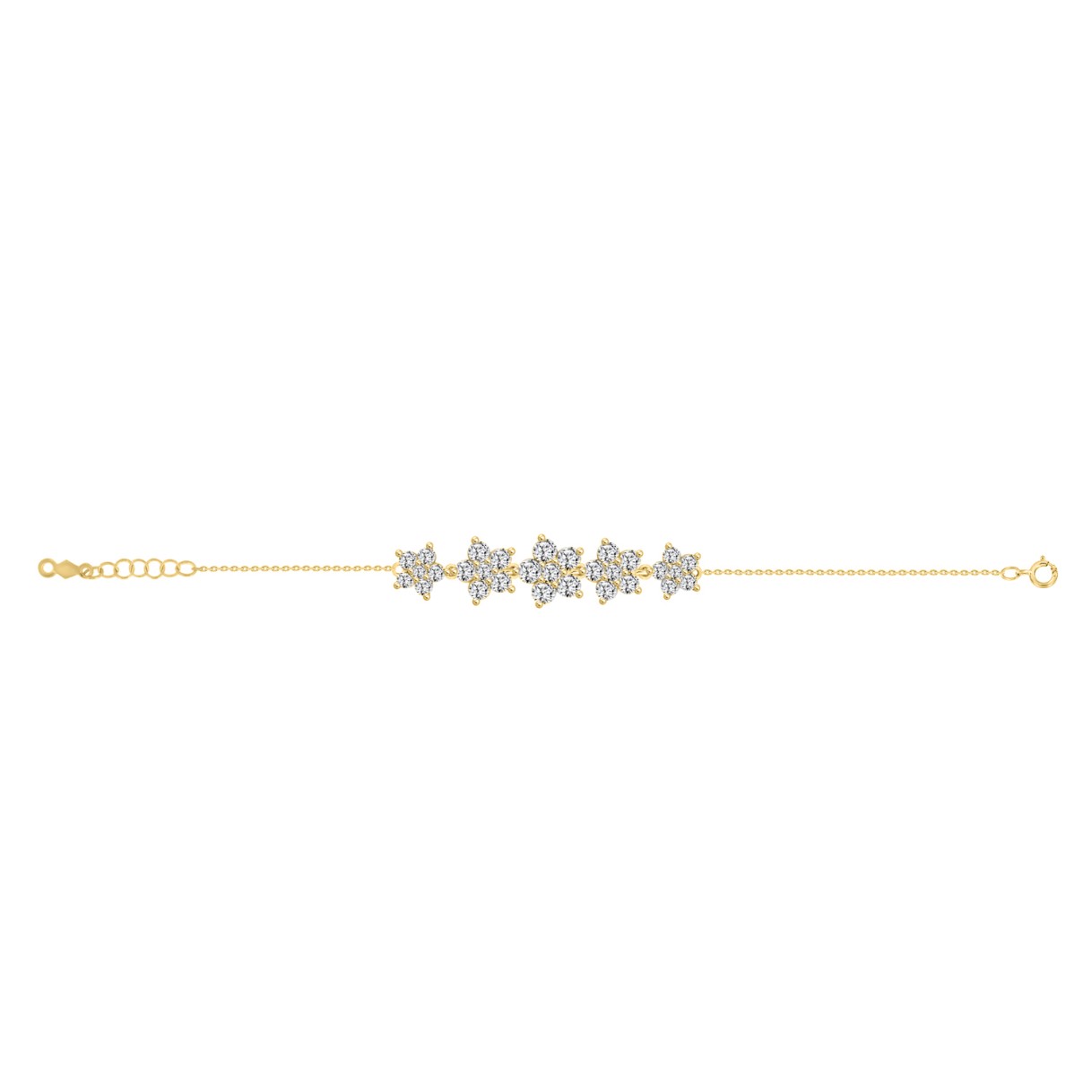 LADIES BRACELET 2 3/4CT ROUND DIAMOND 14K YELLOW GOLD