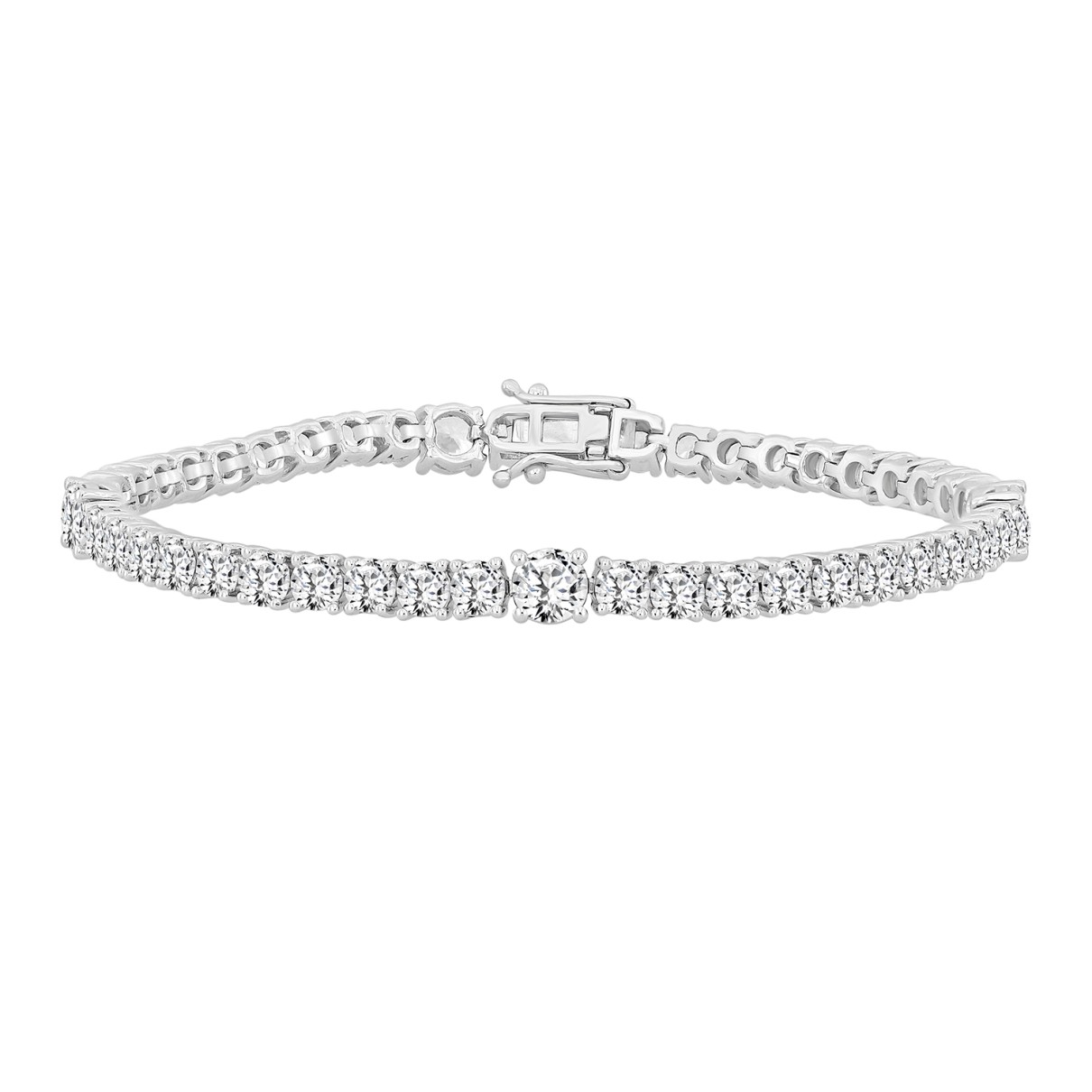 LADIES BRACELET 8 7/8CT ROUND DIAMOND 14K WHITE GOLD