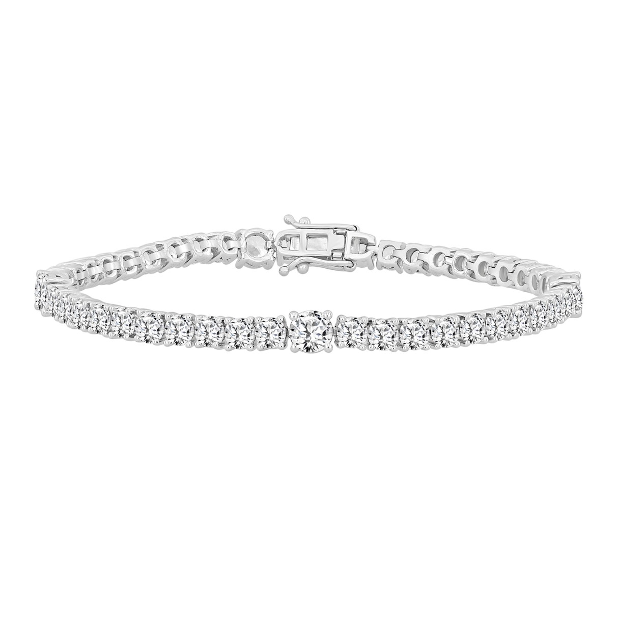 LADIES BRACELET 8 7/8CT ROUND DIAMOND 14K WHITE GOLD