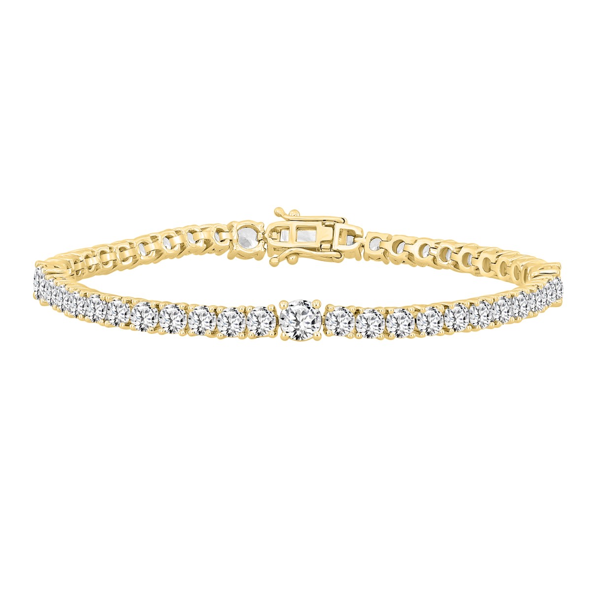 LADIES BRACELET 8 7/8CT ROUND DIAMOND 14K YELLOW G...