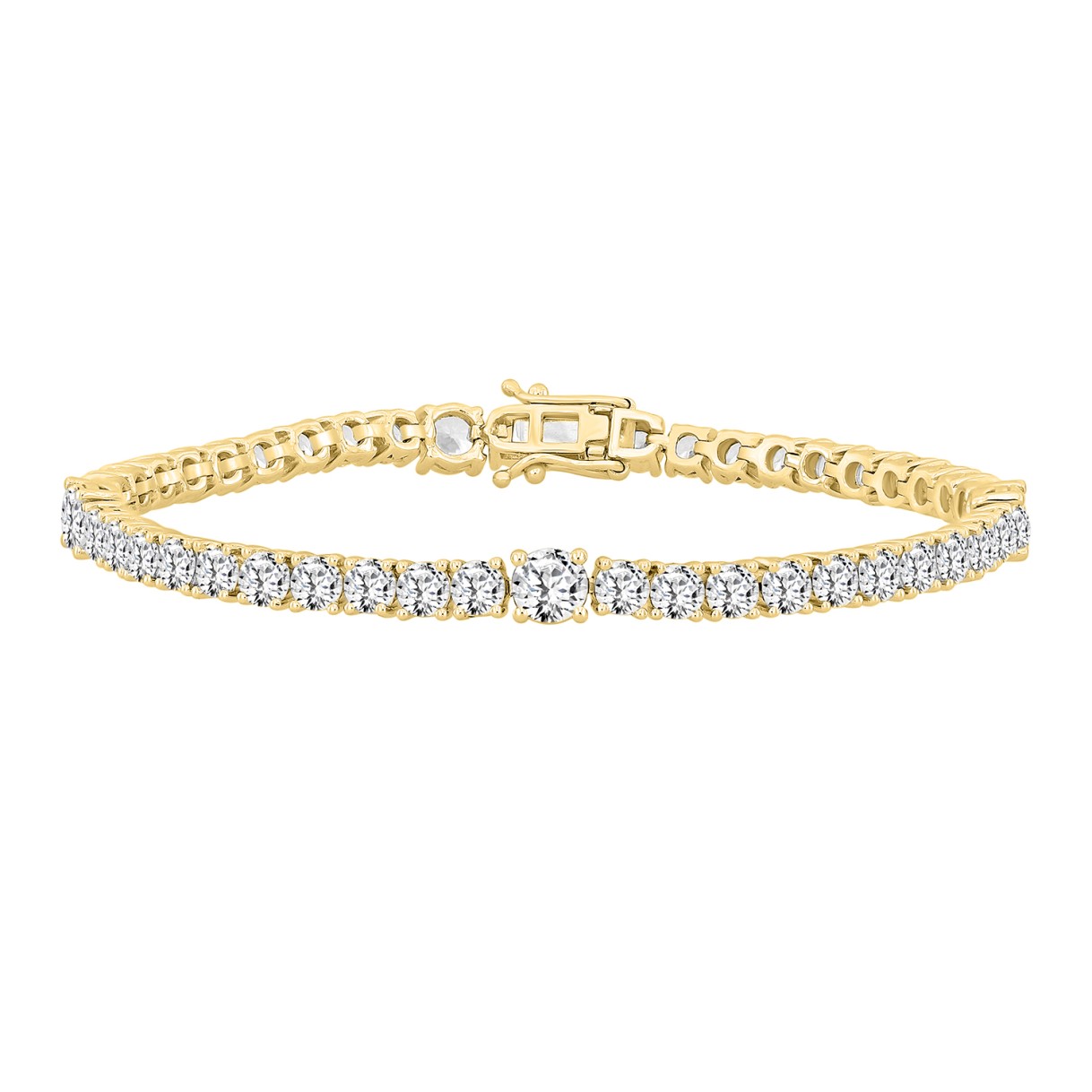 LADIES BRACELET 8 7/8CT ROUND DIAMOND 14K YELLOW GOLD